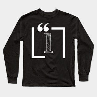 Letter L: Monogram Initial letter l Long Sleeve T-Shirt